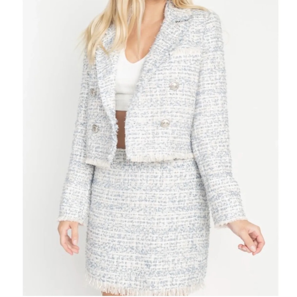 Tweed Suit Set Jacket and Skirt - Picture 6 of 16